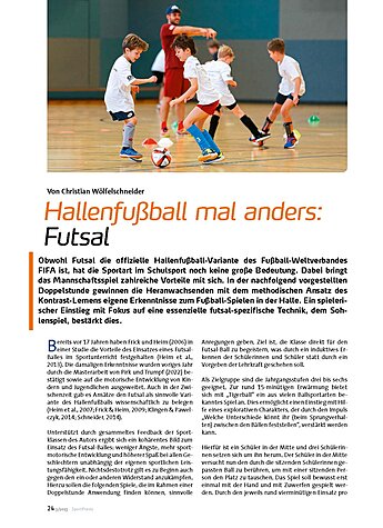 HALLENFUSSBALL MAL ANDERS: FUTSAL