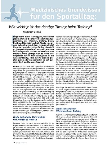 MEDIZINISCHES GRUNDWISSEN WIE WICHTIG IST DAS RICHTIGE TIMING BEIM TRAINING?