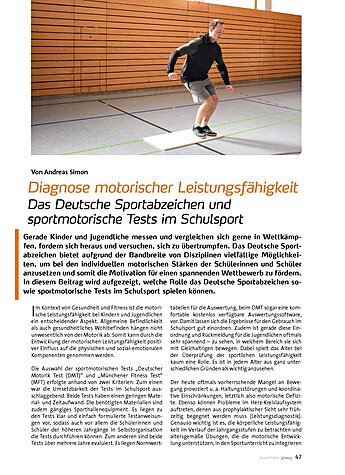 DAS DEUTSCHE SPORTABZEICHEN UND SPORTMOTORISCHE TESTS IM SCHULSPORT