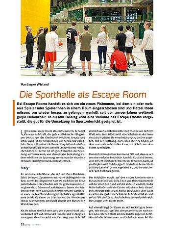 DIE SPORTHALLE ALS ESCAPE ROOM