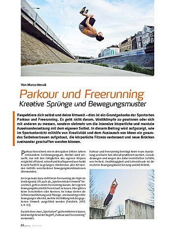 PARKOUR UND FREERUNING KREATIVE SPRNGE UND BEWEGUNGSMUSTER