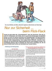 NUR ZUR SICHERHEIT ... BEIM FLICK-FLACK