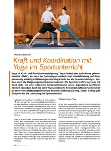 KRAFT UND KOORDINATION MIT YOGA IM SPORTUNTERRICHT