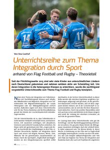 UNTERRICHTSREIHE ZUM THEMA INTEGRATION DURCH SPORT THEORIETEIL