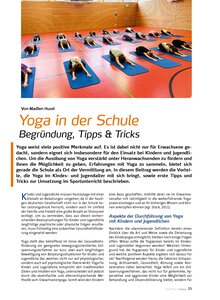 YOGA IN DER SCHULE: BEGRNDUNG, TIPPS & TRICKS