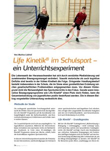 Auf diesem Bild sehen Sie das Produktbild fr LIFE KINETIK IM SCHULSPORT - EIN UNTERRICHTSEXPERIMENT