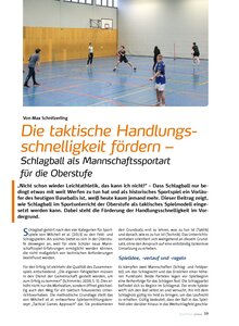SCHLAGBALL ALS MANNSCHAFTS- SPORTART FR DIE OBERSTUFE