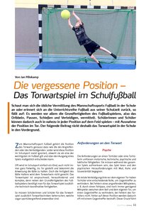 DIE VERGESSENE POSITION - DAS TORWARTSPIEL IM SCHUL- FUSSBALL