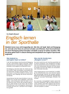Auf diesem Bild sehen Sie das Produktbild fr ENGLISCH LERNEN IN DER SPORT- HALLE