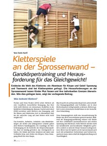 KLETTERSPIELE AN DER SPROSSEN- WAND