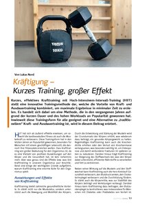 KRFTIGUNG - KURZES TRAINING, GROSSER EFFEKT