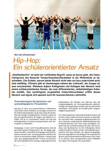 HIP-HOP: EIN SCHLER-  EIN SCHLERORIENTIERTER ANSATZ