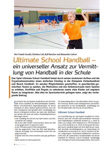 Auf diesem Bild sehen Sie das Produktbild fr ULTIMATE SCHOOL HANDBALL- UNIVERSELLER ANSATZ ZUR VER- MITTLUNG VON HANDBALL