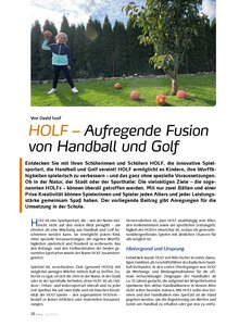 Auf diesem Bild sehen Sie das Produktbild fr HOLF - AUFREGENDE FUSION VON HANDBALL UND GOLF