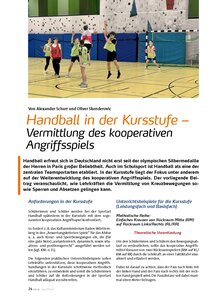Auf diesem Bild sehen Sie das Produktbild fr HANDBALL IN DER KURSSTUFE - VERMITTLUNG DES KOOPERATIVEN ANGRIFFSSPIELS
