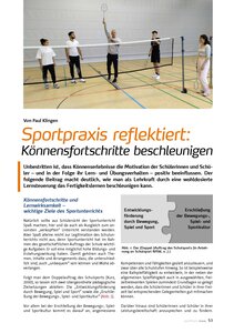 SPPORTPRAXIS REFLEKTIERT: KNNENSFORTSCHRITTE BESCHLEUNIGEN