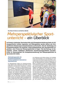 MEHRPERSPEKTIVISCHER SPORT- UNTERRICHT - EIN BERBLICK
