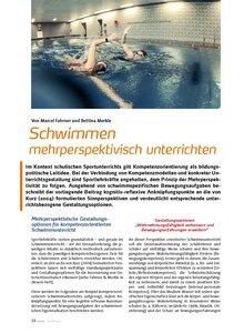 SCHWIMMEN MERHPERSPEKTIVISCH UNTERRICHTEN