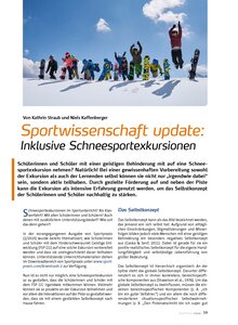 Auf diesem Bild sehen Sie das Produktbild fr SPORTWISSENSCHAFT UPDATE: INKLUSIVE SCHNEESPORTEX- KURSIONEN