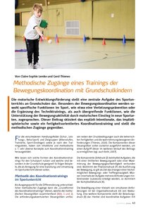 METHODISCHE ZUGNGE EINES TRAININGS DER BEWEGUNGS- KOORDINATION MIT  GS-KINDERN