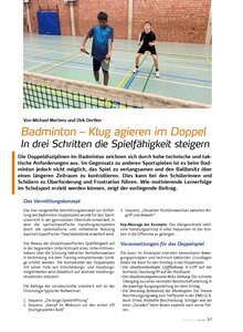 Auf diesem Bild sehen Sie das Produktbild fr BADMINTON - KLUG AGIEREN IM DOPPEL