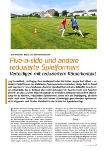 FIVE-A-SIDE-HANDBALL: VER- TEIDIGEN MIT REDUZIERTEM KRPERKONTAKT
