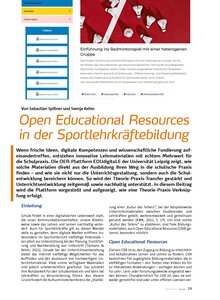 OPEN EDUCATIONAL RESOURCES IN DER SPORTLEHRKRFTEBILDUNG