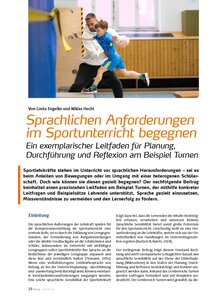 SPRACHLICHEN ANFORDERUNGEN IM SPORTUNTERRICHT BEGEGNEN