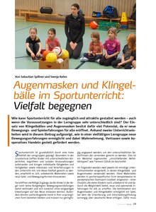AUGENMASKEN UNS KLINGELBLLE IM SPORTUNTERRICHT: VIELFALT BEGEGNEN