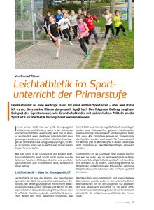 LEICHTATHLETIK IM SPORTUNTER- RICHT DER PRIMARSTUFE