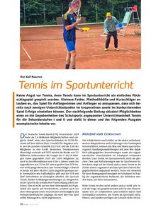 TENNIS IM SPORTUNTERRICHT