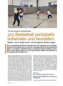 Auf diesem Bild sehen Sie das Produktbild f�r 3X3 BASKETBALL PARTIZIPATIV ENTWICKELN UND BEURTEILEN