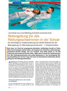 Auf diesem Bild sehen Sie das Produktbild f�r NOTENGEBUNG F�R DAS RETTUNGSSCHWIMMEN IN DER SCHULE
