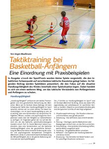 TAKTIKTRAINING BEI BASKET- BALL-ANF�NGERN - TEIL 1