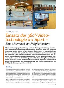 EINSATZ DER 360GRAD-VIDEO- TECHNOLOGIE IM SPORT