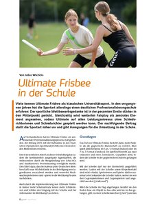 Auf diesem Bild sehen Sie das Produktbild f�r ULTIMATE FRISBEE IN DER SCHULE