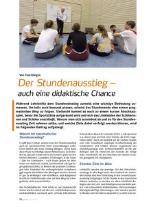 Auf diesem Bild sehen Sie das Produktbild f�r DER STUNDENAUSSTIEG - AUCH EINE DIDAKTISCHE CHANCE