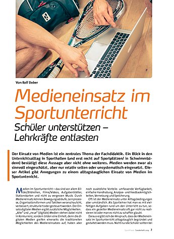 MEDIENEINSATZ IM SPORTUNTERRICHT