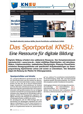 DAS SPORTPORTAL KNSU EINE RESSOURCE FR DIGITALE BILDUNG