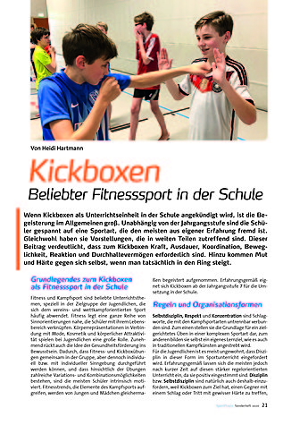 KICKBOXEN BELIEBTER FITNESSSPORT IN DER SCHULE