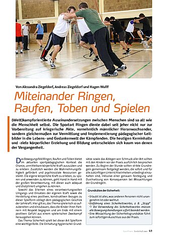 MITEINANDER RINGEN, RAUFEN, TOBEN UND SPIELEN