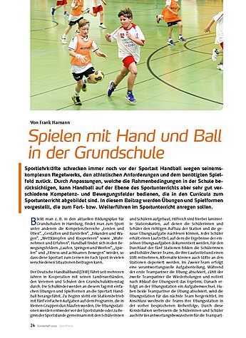 SPIELEN MIT HAND UND BALL IN DER GRUNDSCHULE