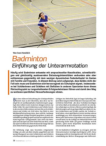 BADMINTON EINFHRUNG DER UNTERARMROTATION