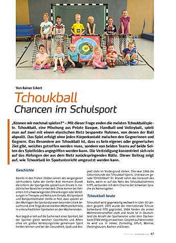 TCHOUKBALL CHANCEN IM SCHULSPORT