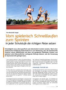 VOM SPIELERISCH SCHNELLLAUFEN ZUM SPRINTEN