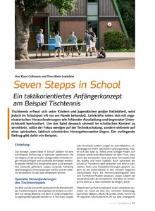 EIN TAKTIKORIENTIERTES AN- FNGERKONZEPT AM BEISPIEL TISCHTENNIS