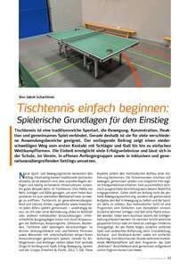 TISCHTENNIS EINFACH BEGINNEN