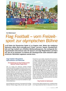FLAG FOOTBALL - VOM FREIZEIT- SPORT ZUR OLYMPISCHEN B�HNE